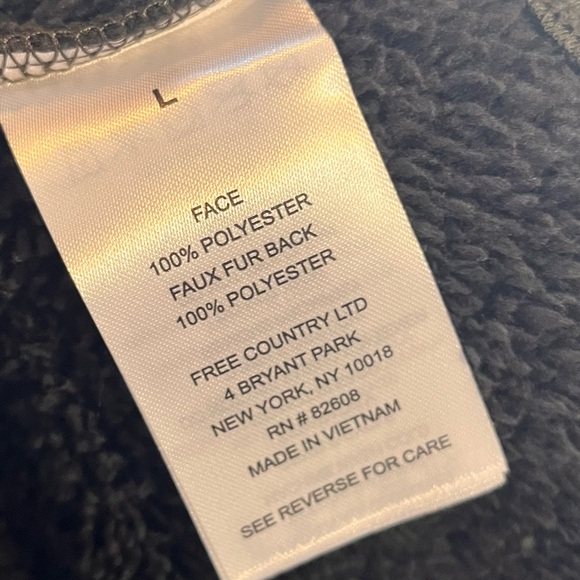 Free Country sweatshirt jacket men’s Large green soft full zip lined hooded nice - Picture 7 of 9